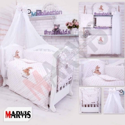 Lenjerie Patut Bebe / Copii 6 piese Bunny Alb